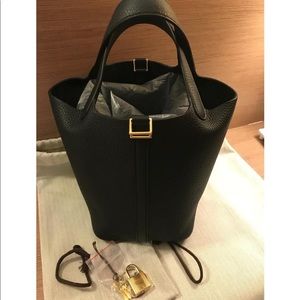 Brand New Hermès Picotin 18 Black Gold